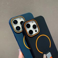 MagSafe Silicone Case with Strap & Grip Ring for iPhone 11–17 Pro Max